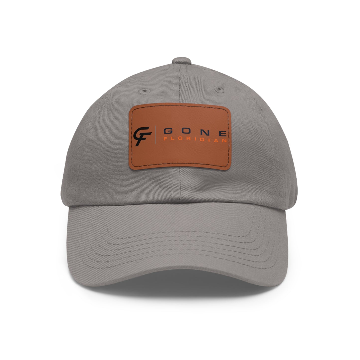 Leather Patch Dad Hat — Gone Floridian Logo