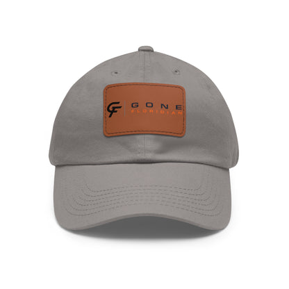 Leather Patch Dad Hat — Gone Floridian Logo