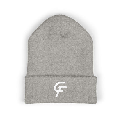 Embroidered Cuffed Beanie — Minimal CF Logo Knit Hat