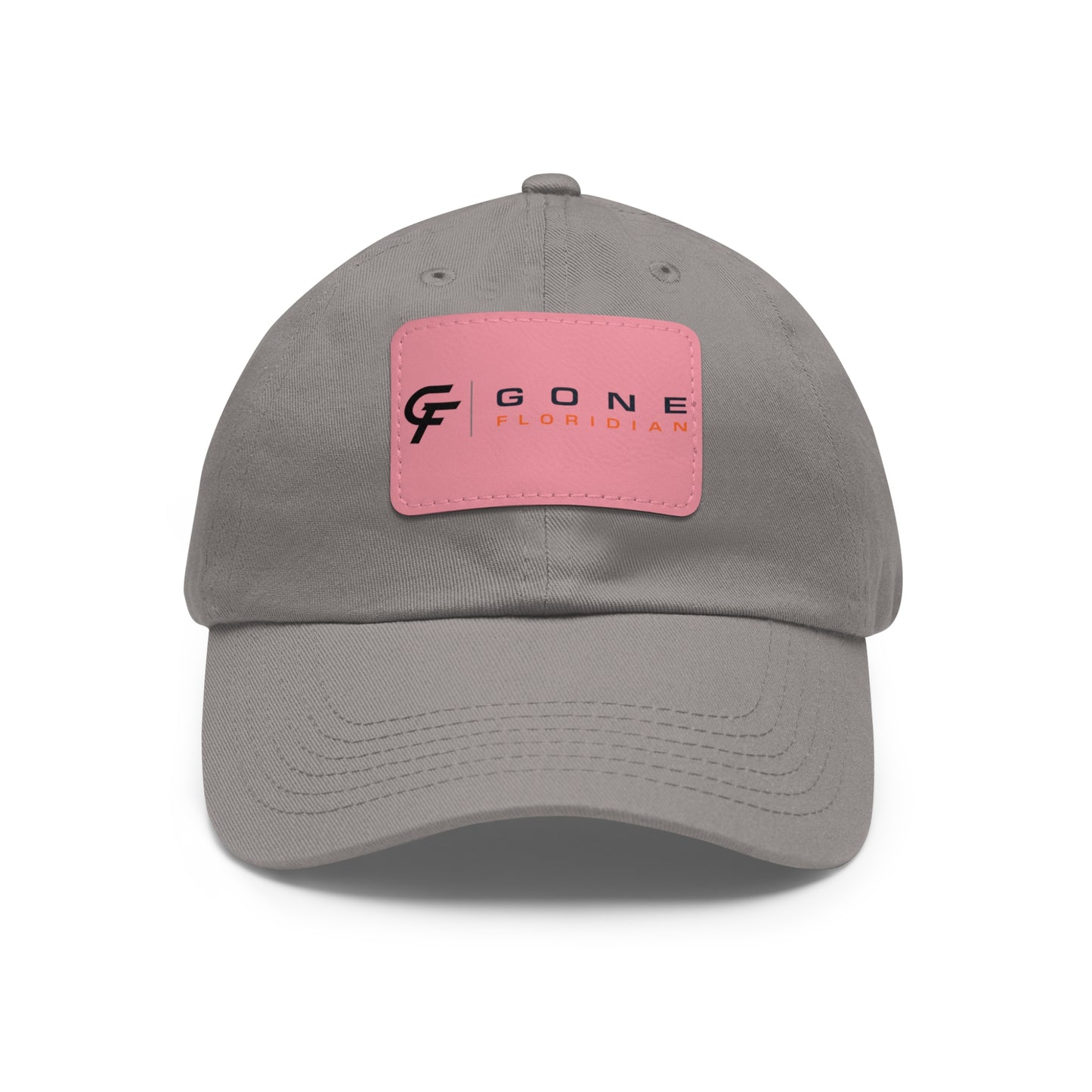 Leather Patch Dad Hat — Gone Floridian Logo