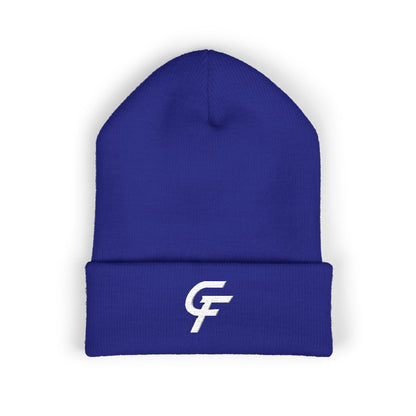Embroidered Cuffed Beanie — Minimal CF Logo Knit Hat