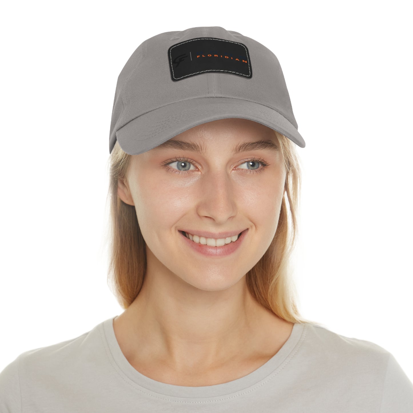 Leather Patch Dad Hat — Gone Floridian Logo