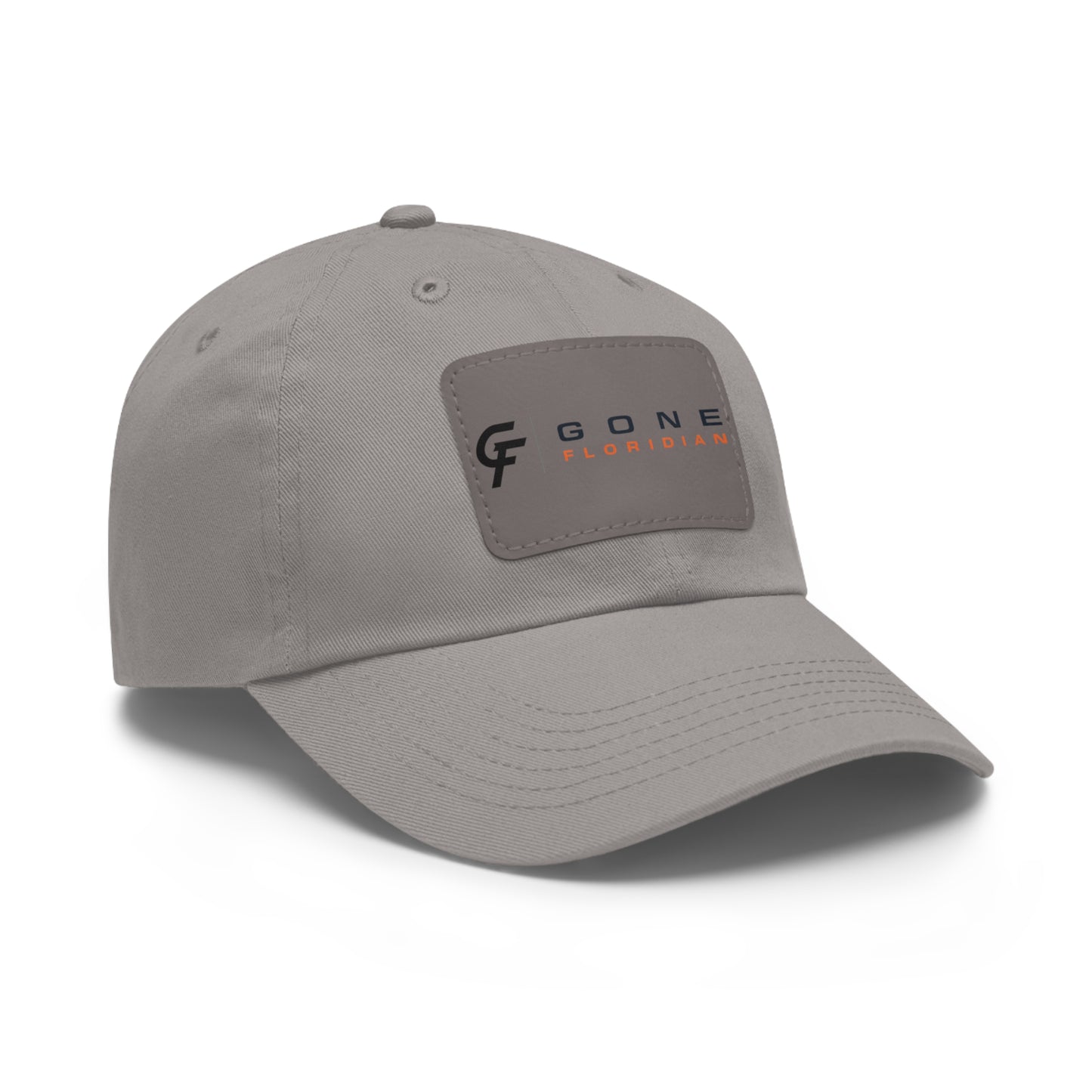 Leather Patch Dad Hat — Gone Floridian Logo