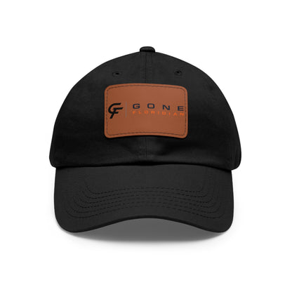 Leather Patch Dad Hat — Gone Floridian Logo