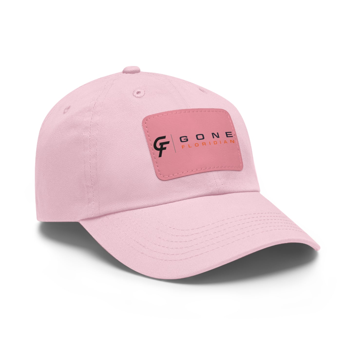 Leather Patch Dad Hat — Gone Floridian Logo