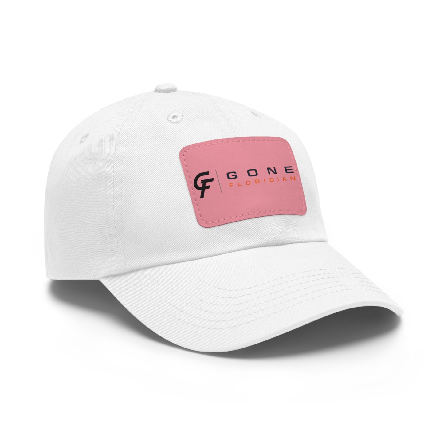 Leather Patch Dad Hat — Gone Floridian Logo