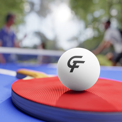 Ping Pong Balls (6 Pack) — White Table Tennis Balls with CF Logo — Practice & Recreation
