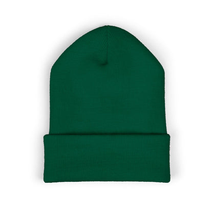 Embroidered Cuffed Beanie — Minimal CF Logo Knit Hat