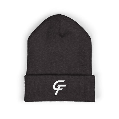 Embroidered Cuffed Beanie — Minimal CF Logo Knit Hat