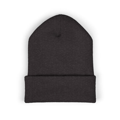 Embroidered Cuffed Beanie — Minimal CF Logo Knit Hat