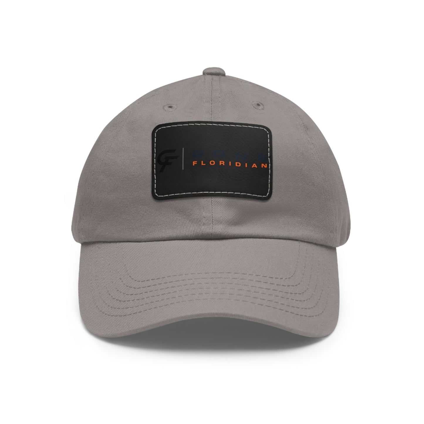 Leather Patch Dad Hat — Gone Floridian Logo