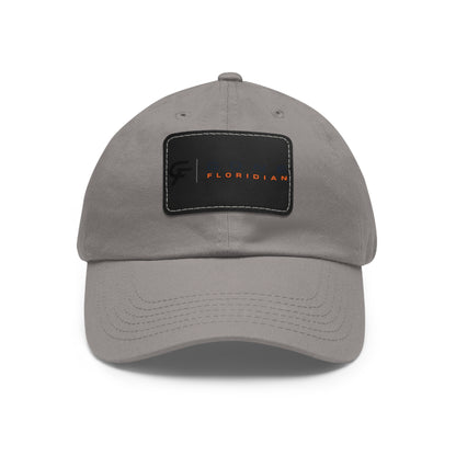 Leather Patch Dad Hat — Gone Floridian Logo